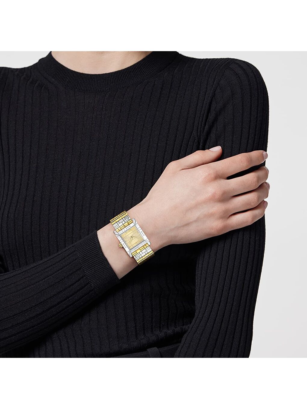 Sarı VRSCVE9B00424 Pırlantalı Kadın Kol Saati-4