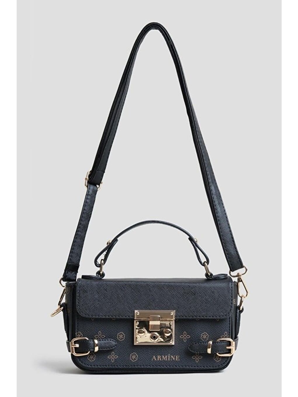 Baskılı Çanta Siyah