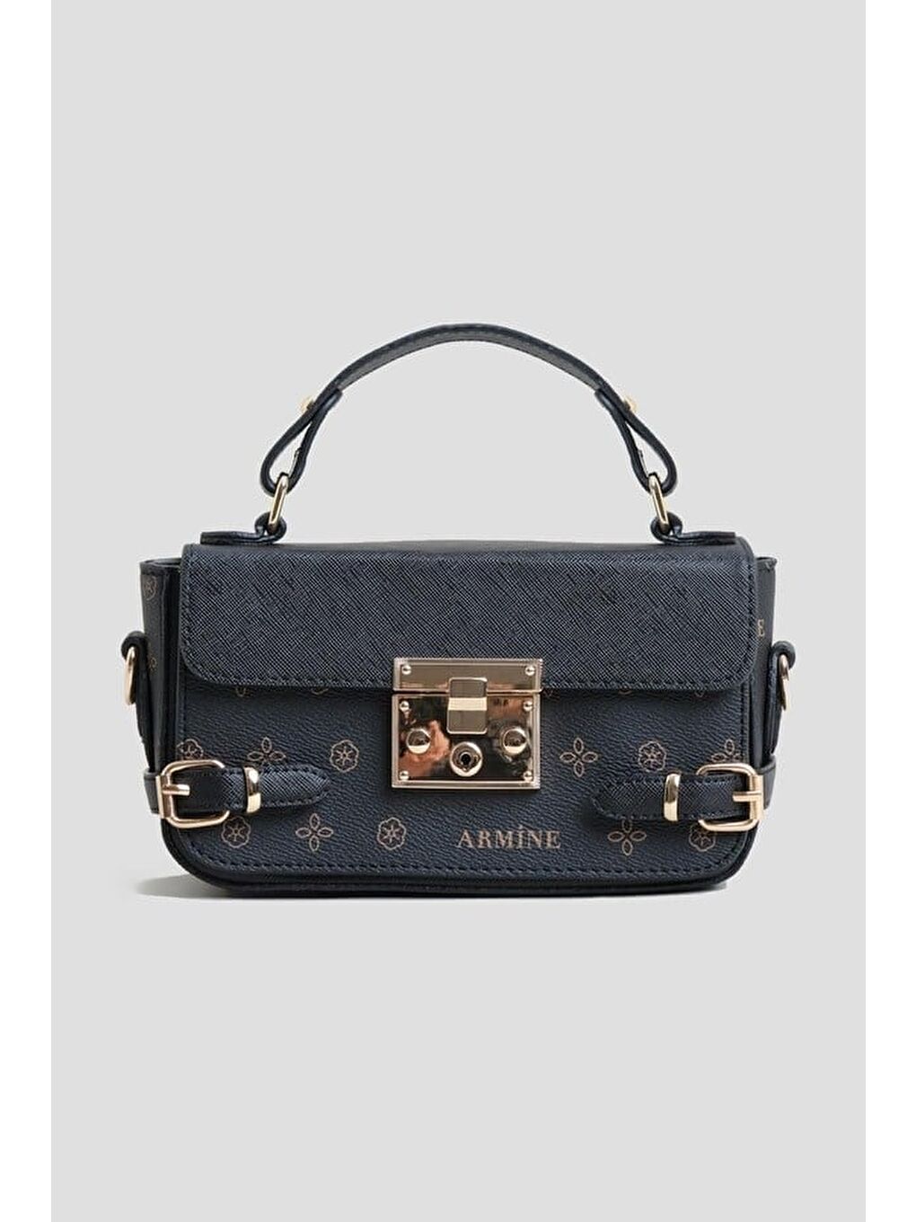 Baskılı Çanta Siyah-1