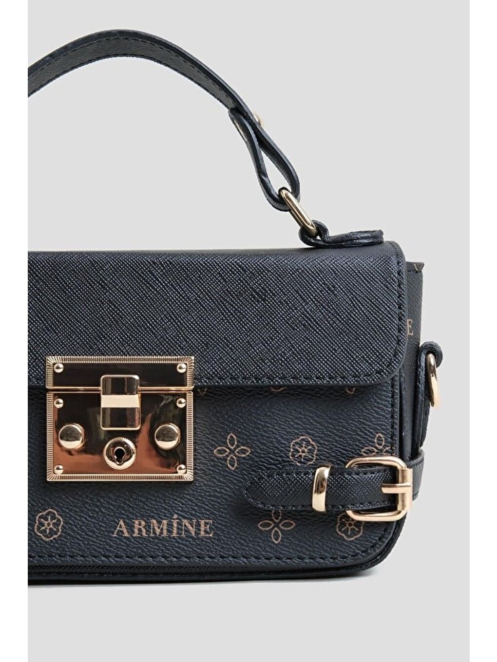 Baskılı Çanta Siyah-2