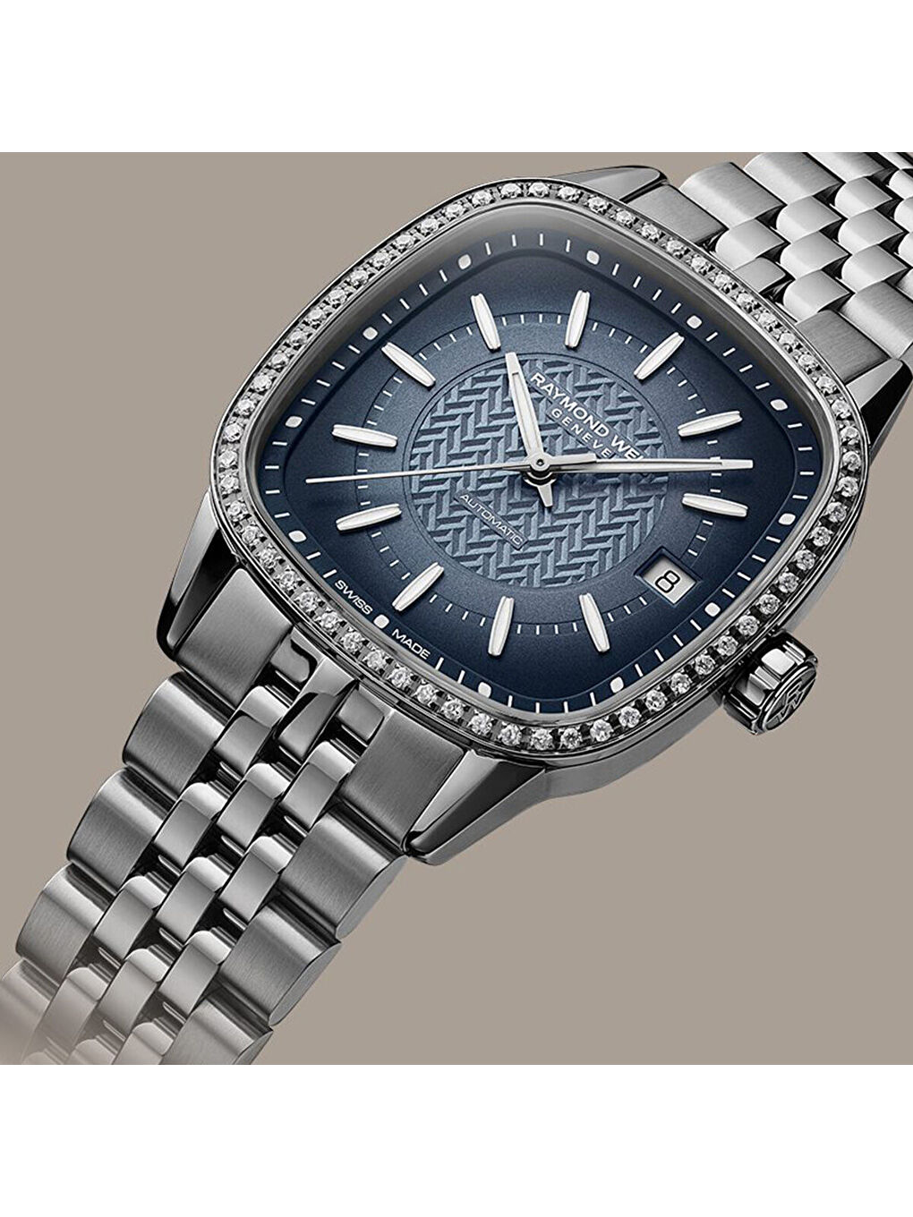 Gri RW2490STS50051 Pırlantalı Kadın Kol Saati-3