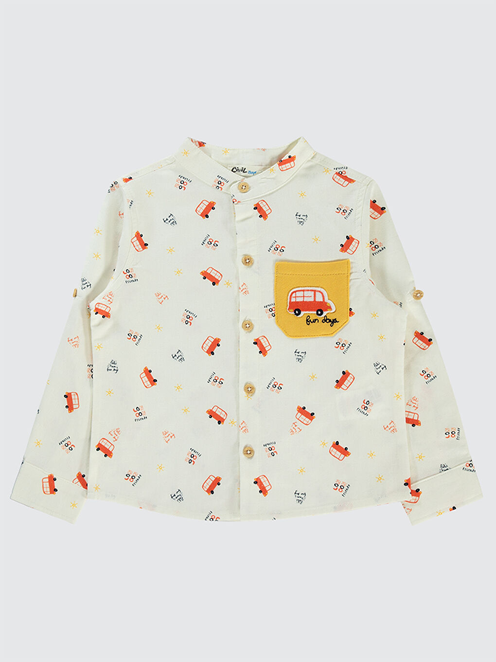 Turuncu Boys Erkek Çocuk Gömlek 2-5 Yaş Oranj