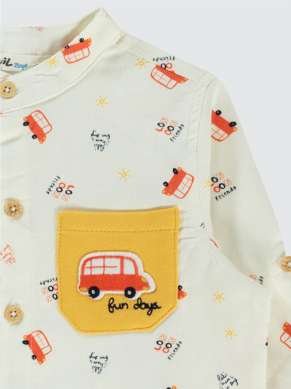 Turuncu Boys Erkek Çocuk Gömlek 2-5 Yaş Oranj-2