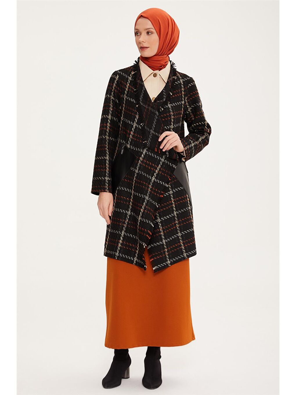 Siyah Ekose Örü Giy Çık 22K5921-1