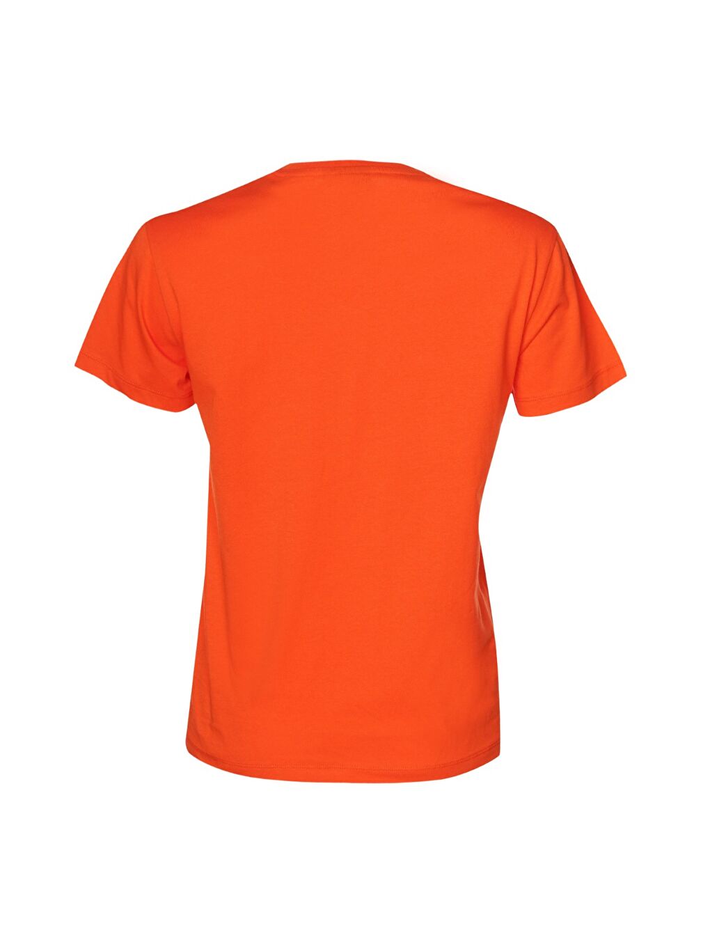 Elfin Kadın Turuncu Yuvarlak Yaka Tişört-2