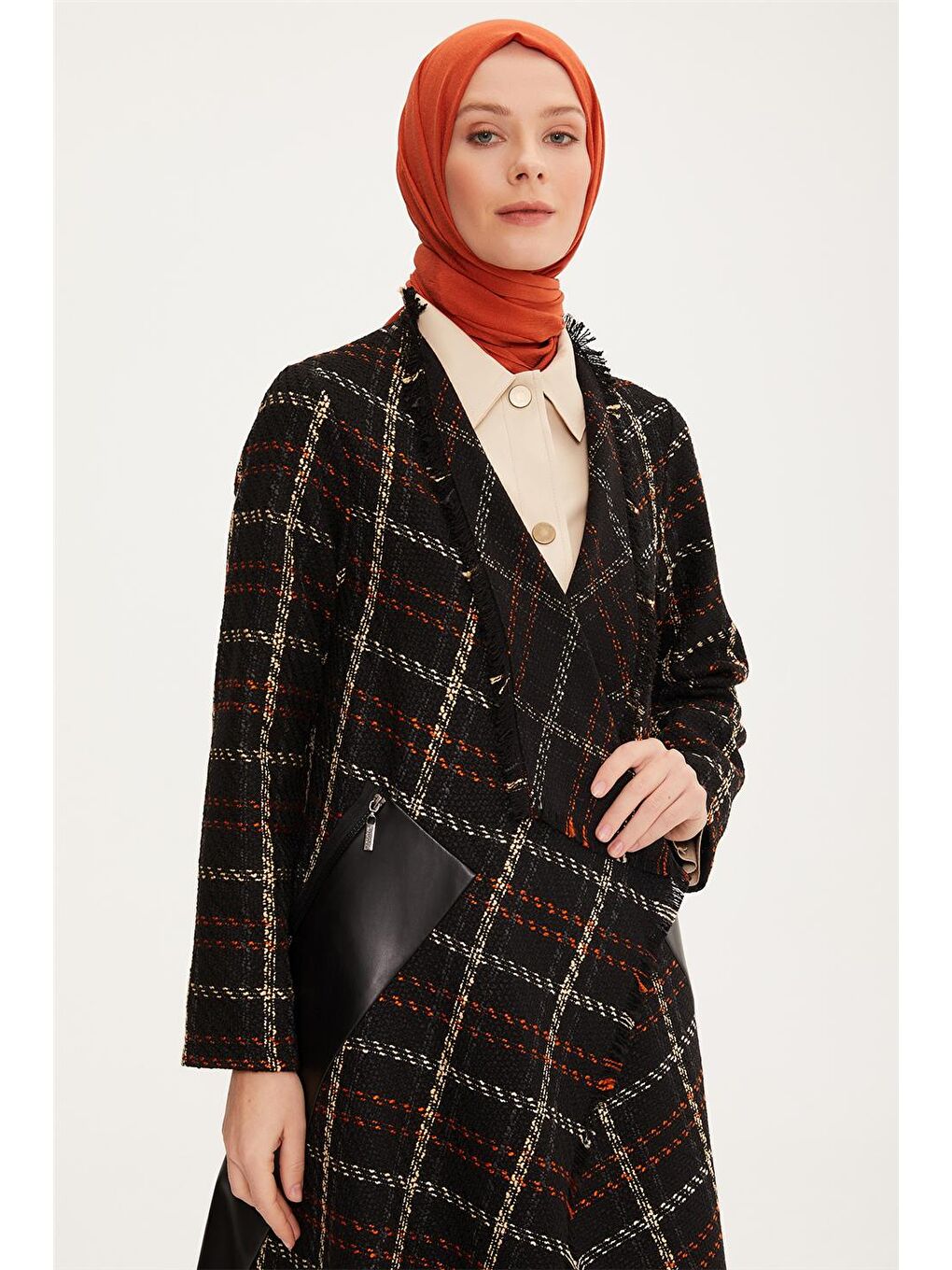 Siyah Ekose Örü Giy Çık 22K5921-3