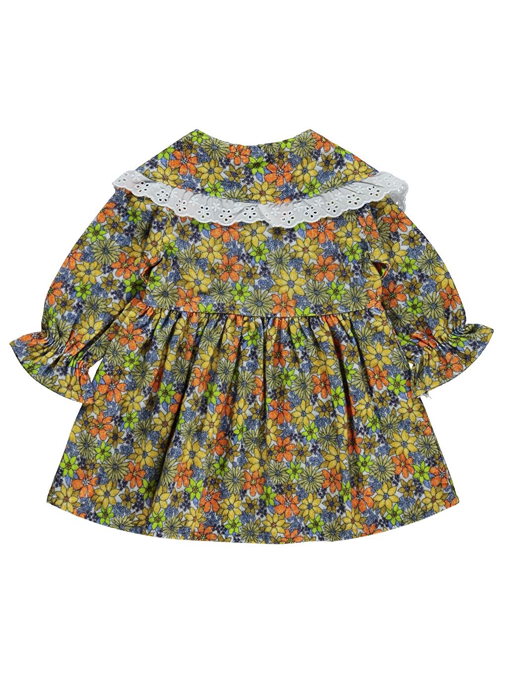 Bebe Yaka Elbise 6-18 Ay - Sarı-1