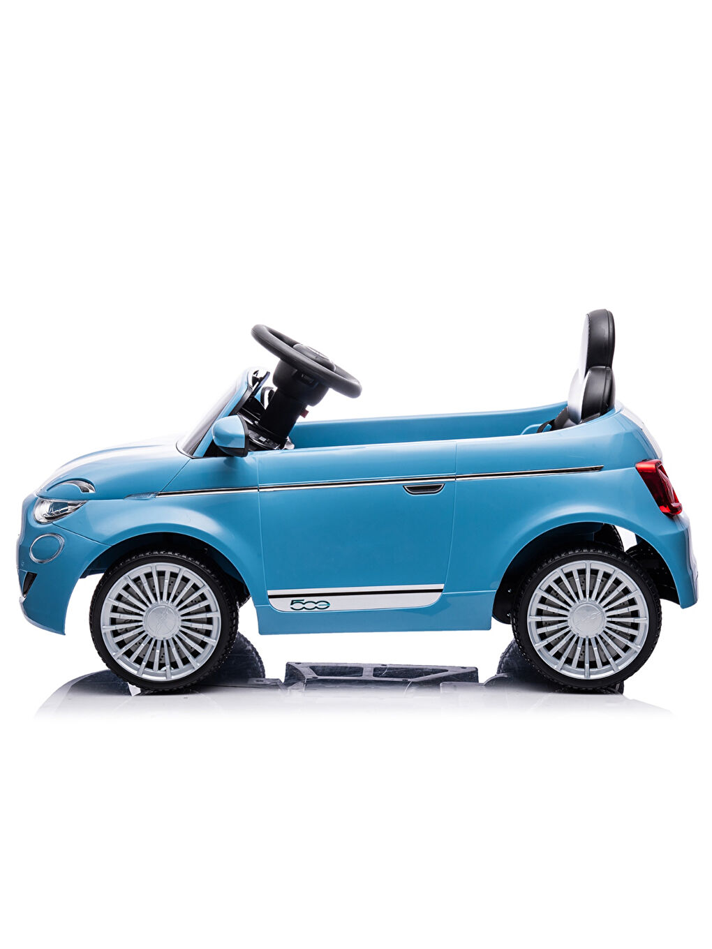 Fiat 500 Uzaktan Kumandalı Akülü Araba Mavi-3