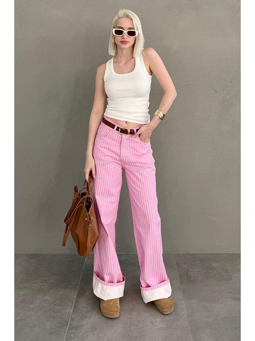 Beyaz Kalın Askılı Kadın Atlet Mg2440-5