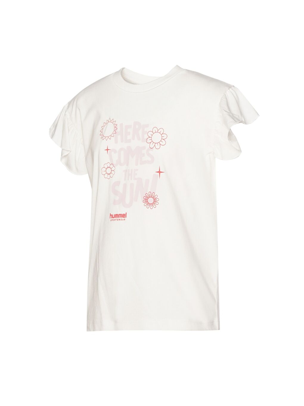 Angel Kız Çocuk Beyaz Yuvarlak Yaka Tişört