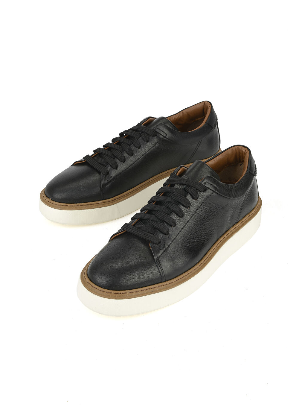Erkek Hakiki Deri Sneaker 1531026ZH18 Siyah-4