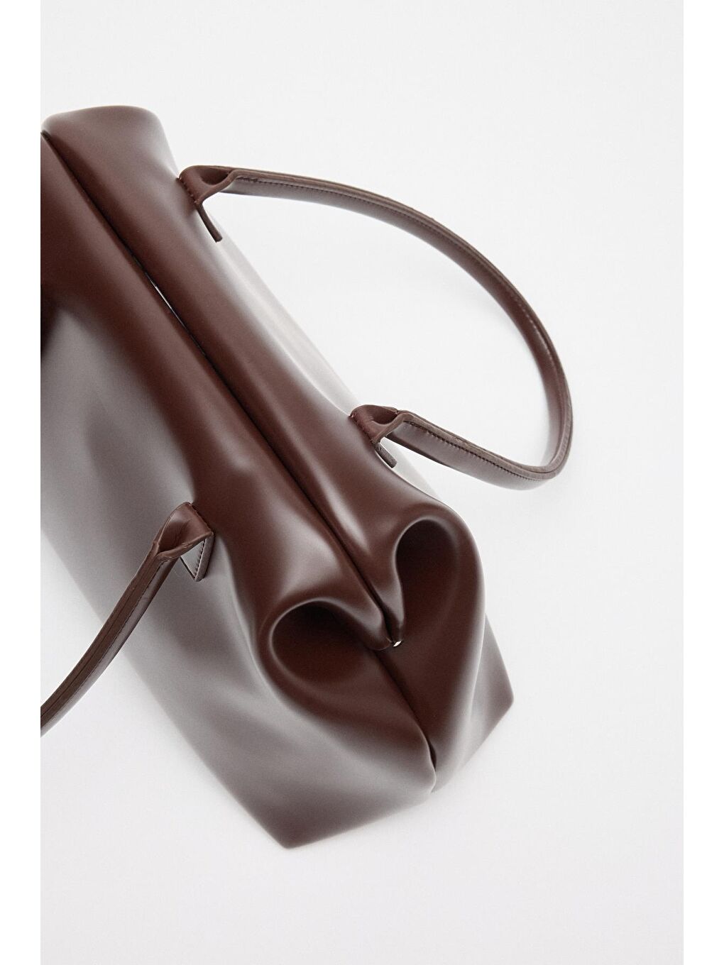 Nova Klipsli Deri Çanta Kahverengi-4