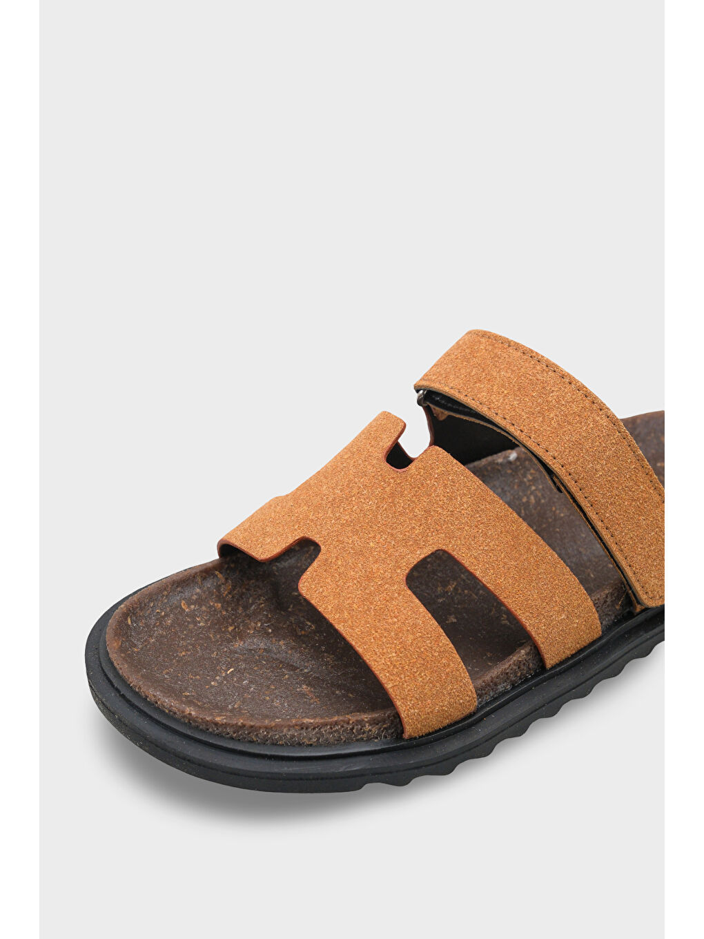 Kahverengi Alicia Düz Topuklu Cırtlı Konfor Kadın Terlik-3