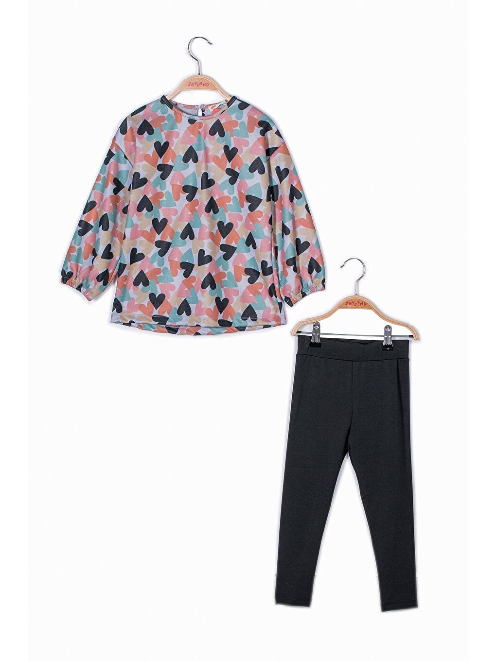 Siyah Kız Çocuk Aktif Spor Polyester Takım-2