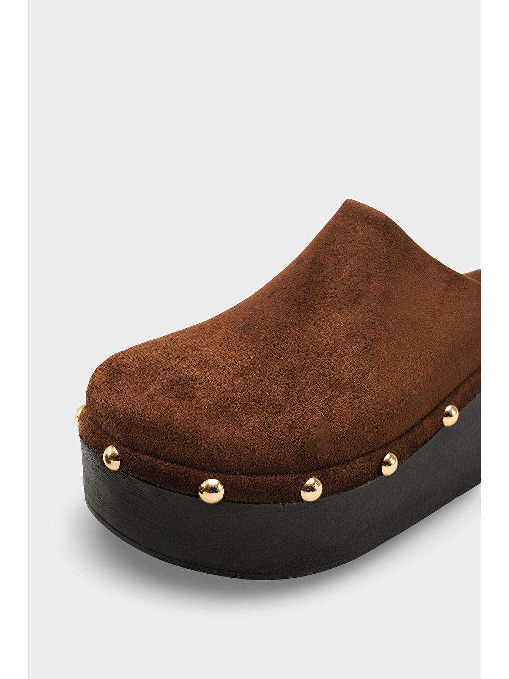 Kahverengi Marlane Dolgu Topuklu Kapalı Burunlu Kadın Sabo Terlik-2