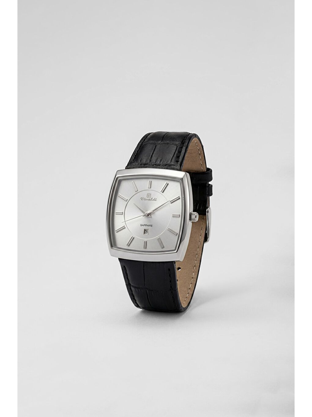 Gri Erkek Sunset Deri Kordon Retro Kol Saati Gümüş