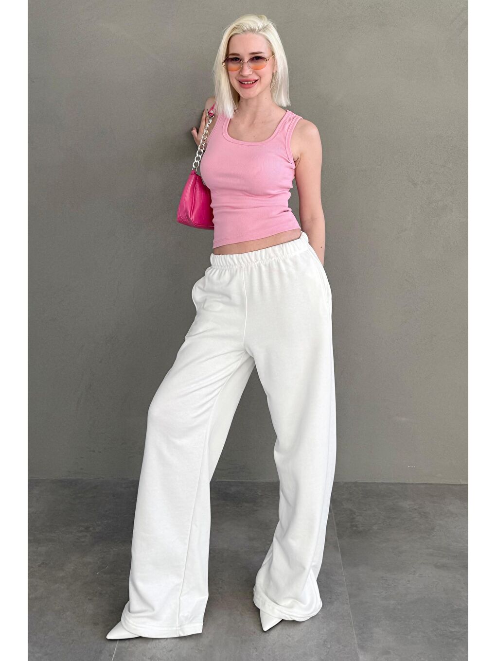 Pembe Kalın Askılı Kadın Atlet Mg2440-6