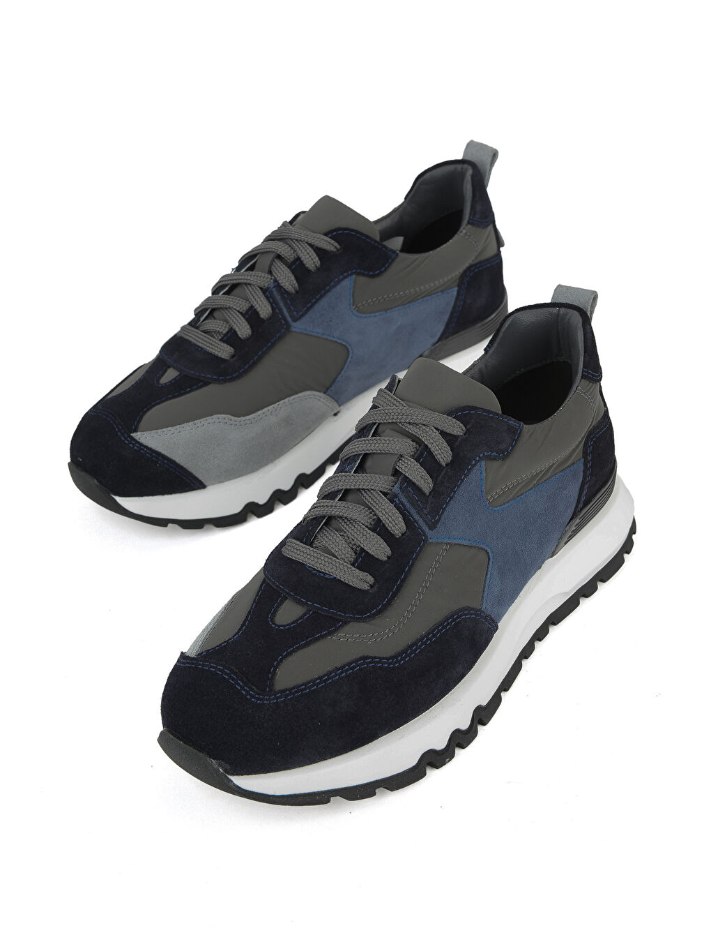 Erkek Hakiki Deri Sneaker 153983Z2600 Lacivert-4