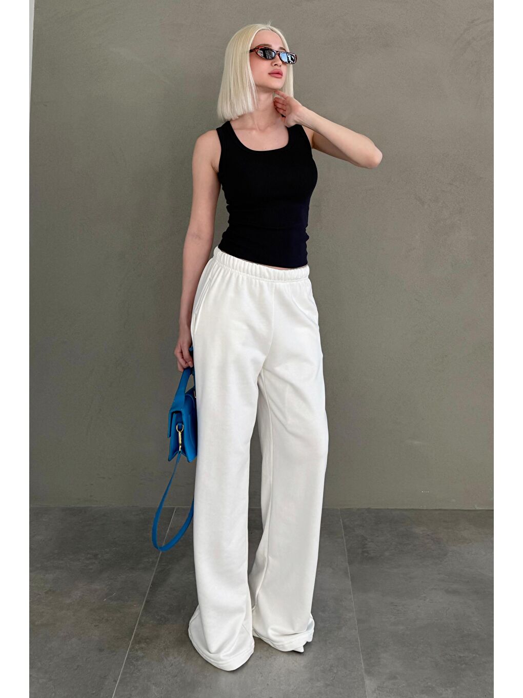 Lacivert Kalın Askılı Kadın Atlet Mg2440-4