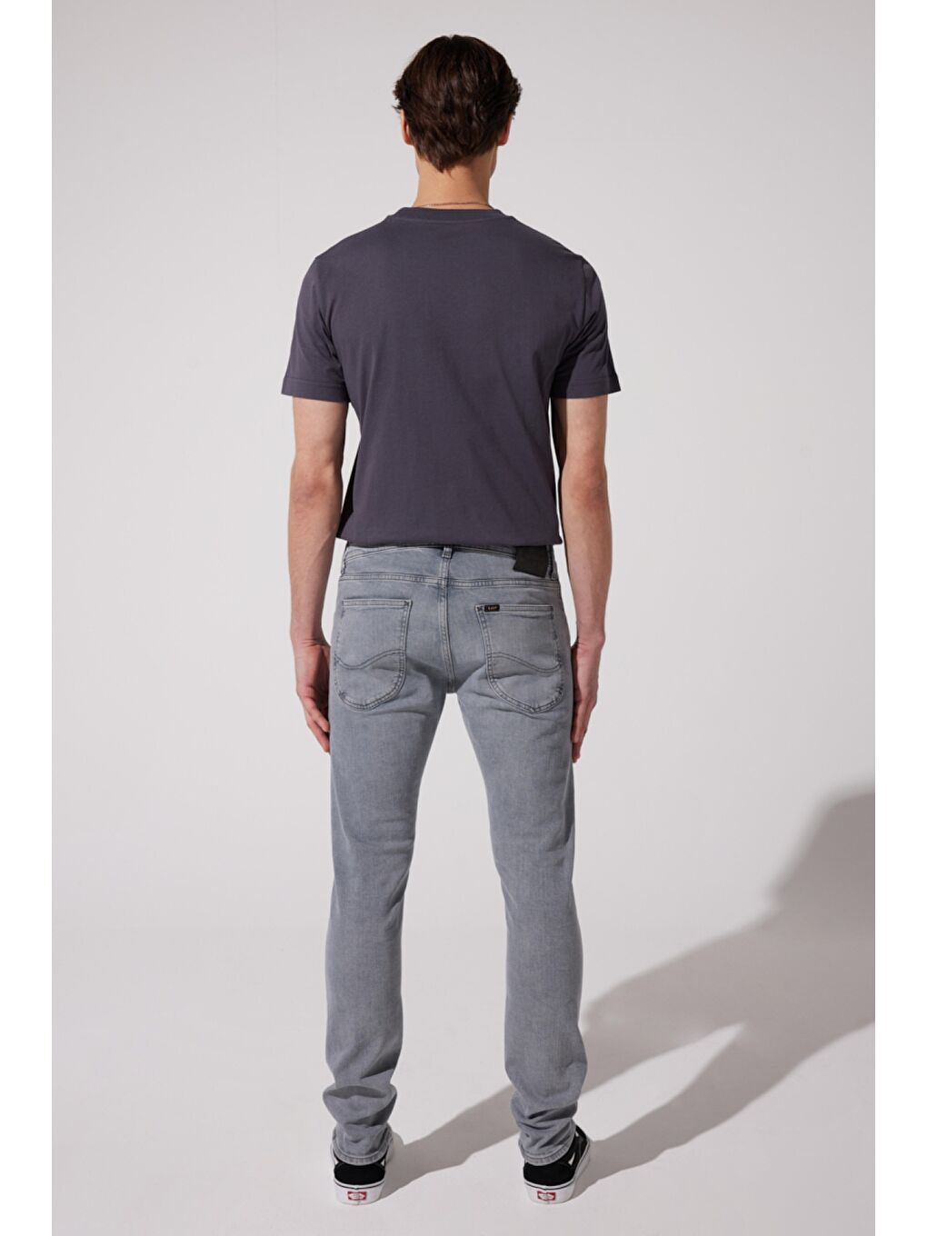 Luke Slim Fit Dar Kesim Normal Bel Gri Esnek Jean Pantolon-5