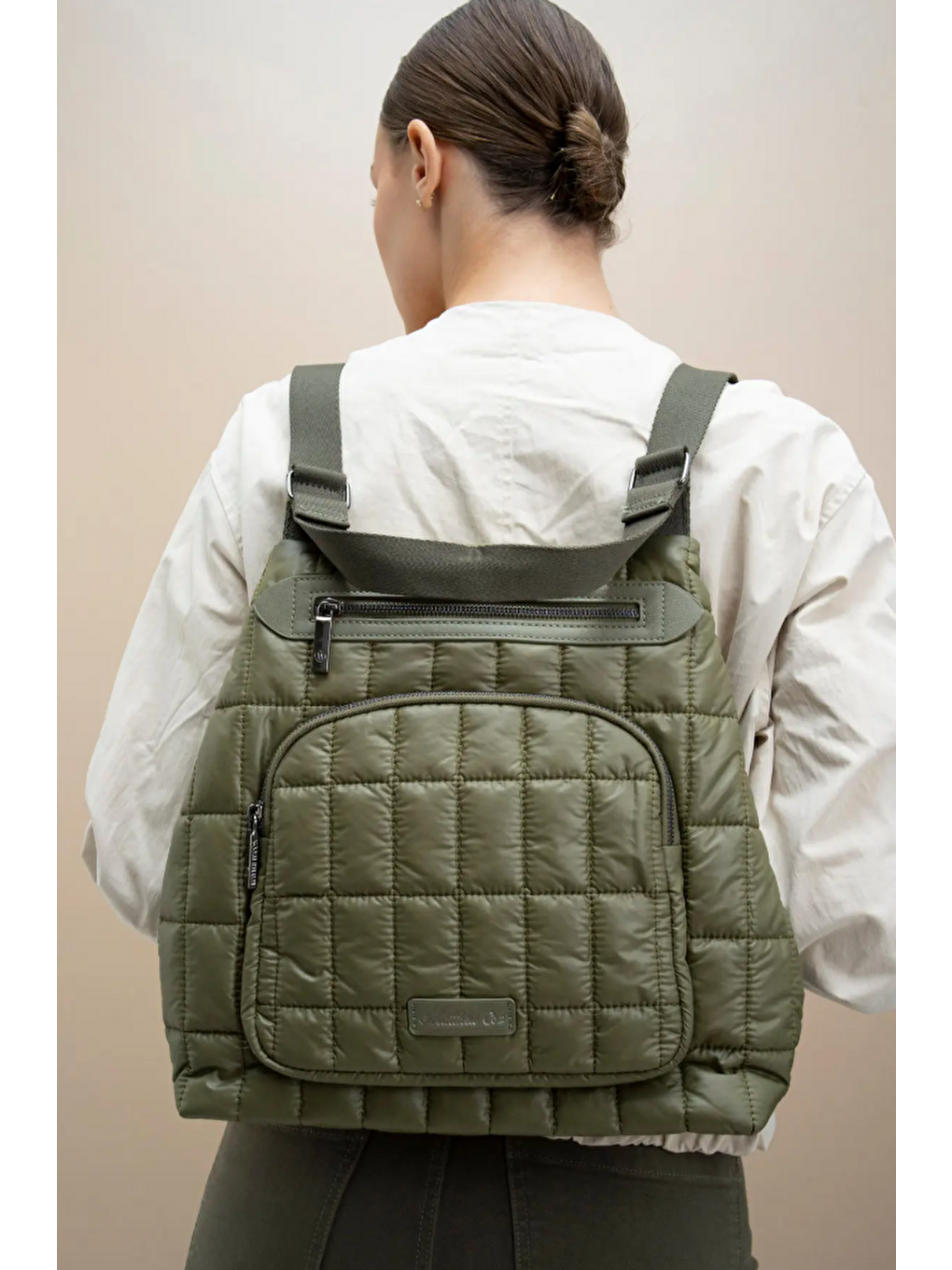 Haki Kapitone Kadın El Sırt Çantası BYN2318