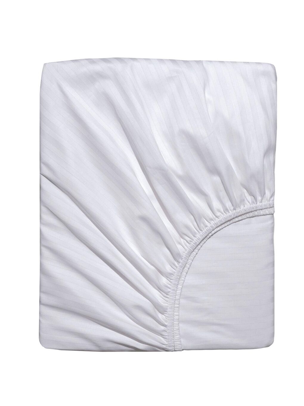 King Size Fitted Saten Çarşaf Takımı - Beyaz GRI/DUZ,SADE-1