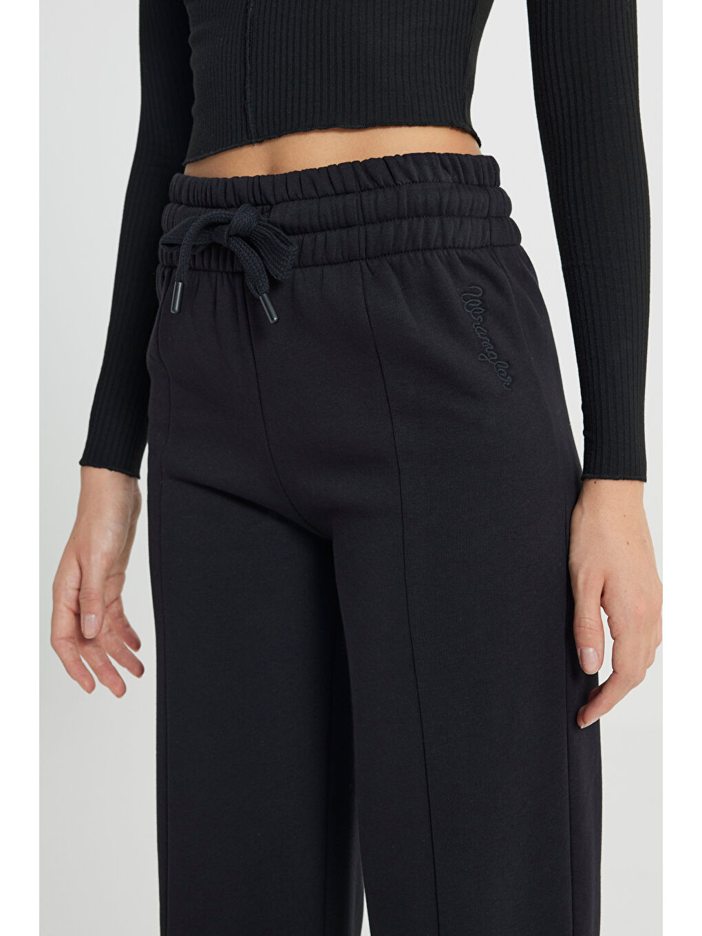 Siyah Regular Fit Geniş Paça Antrasit Sweatpant Eşofman Altı-5