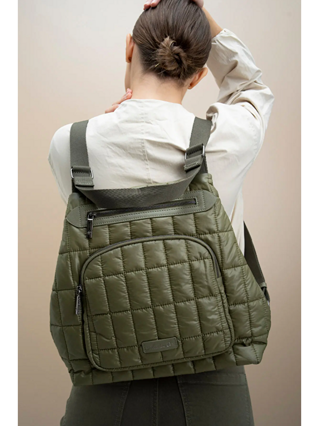 Haki Kapitone Kadın El Sırt Çantası BYN2318-1