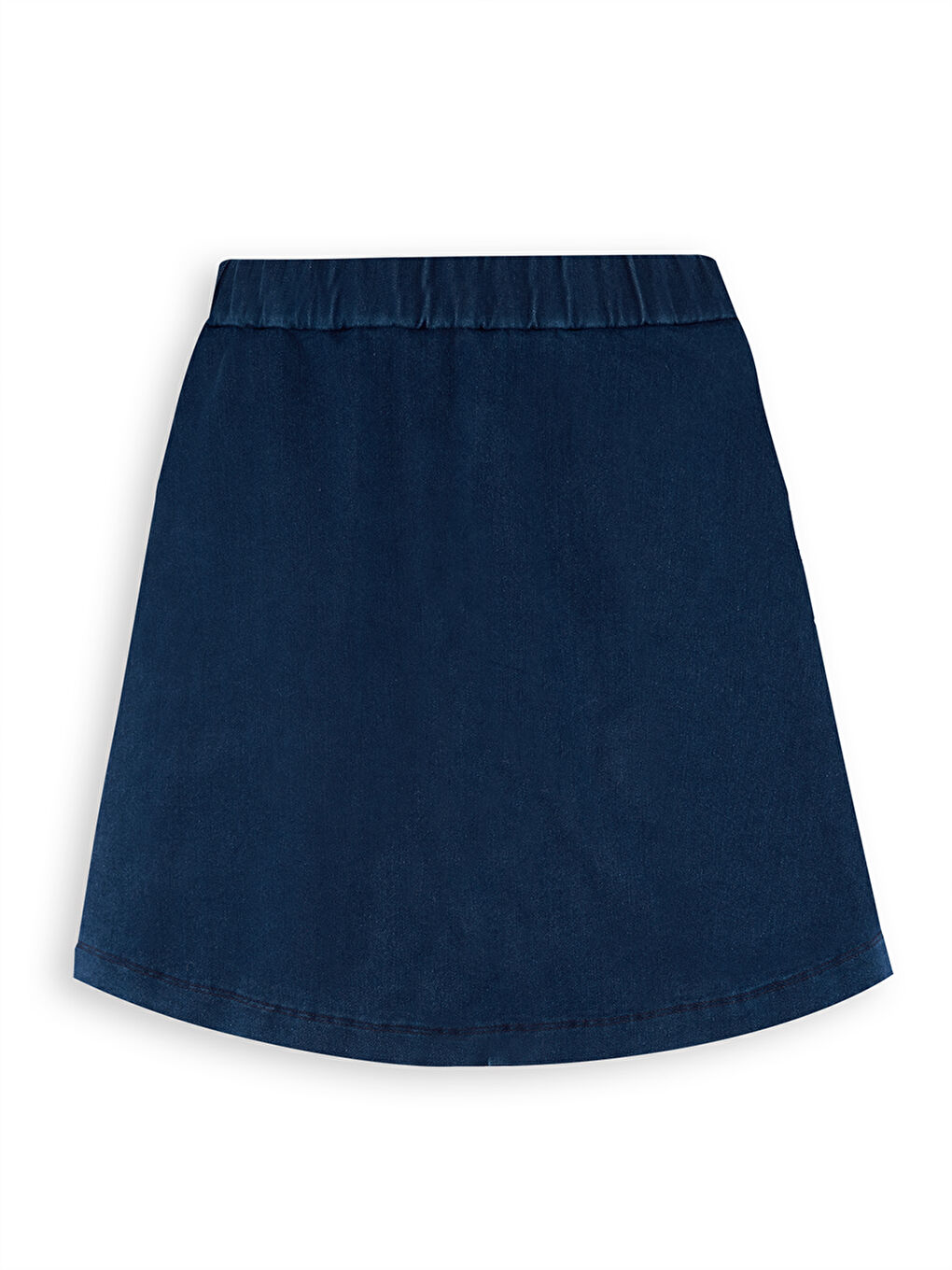 Lacivert Kız Çocuk Midi Boy Denim Etek-3