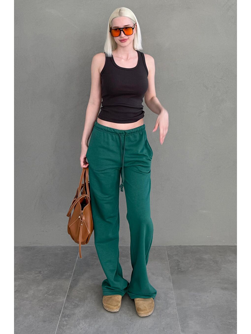 Gri Füme Kalın Askılı Kadın Atlet Mg2440-6