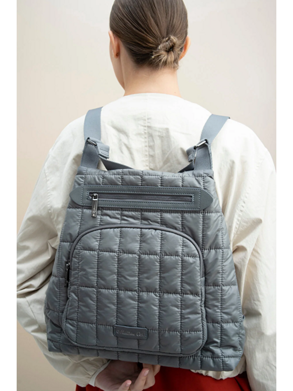 Gri Kapitone Kadın El Sırt Çantası BYN2318-1