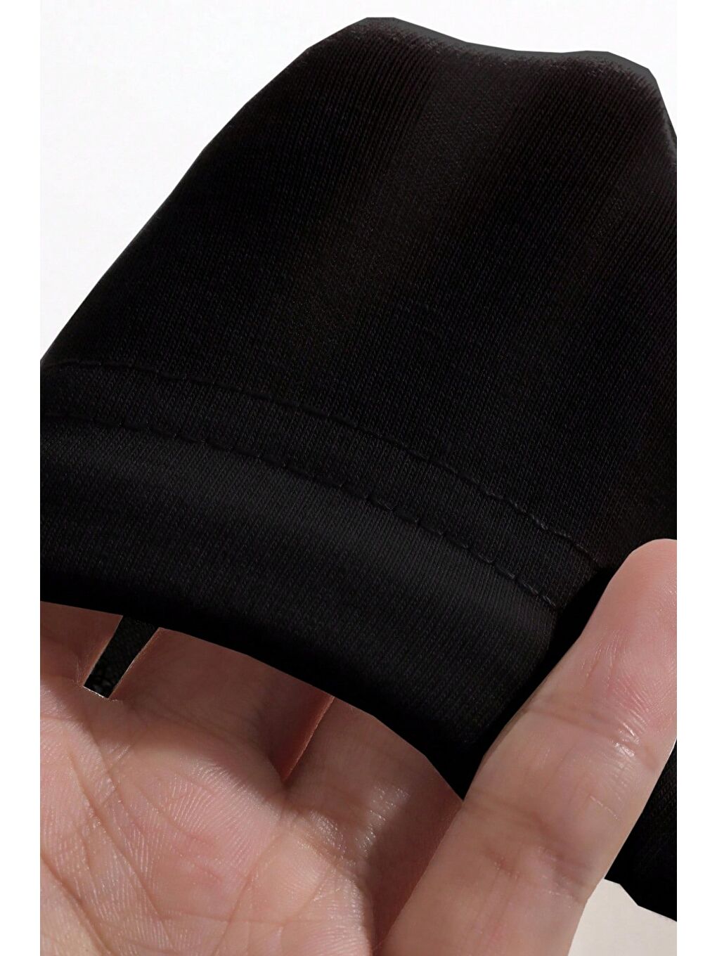 Siyah Kadın Oversize Basic Haki Tişört Yan Bağlamalı Rahat Kesim Günlük Yazlık T-Shirt-4