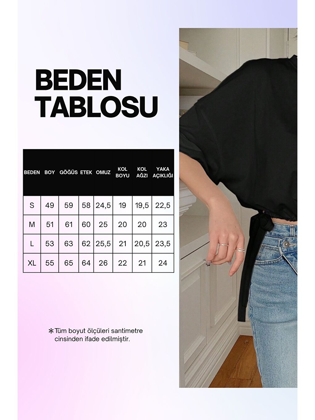 Siyah Kadın Oversize Basic Haki Tişört Yan Bağlamalı Rahat Kesim Günlük Yazlık T-Shirt-5