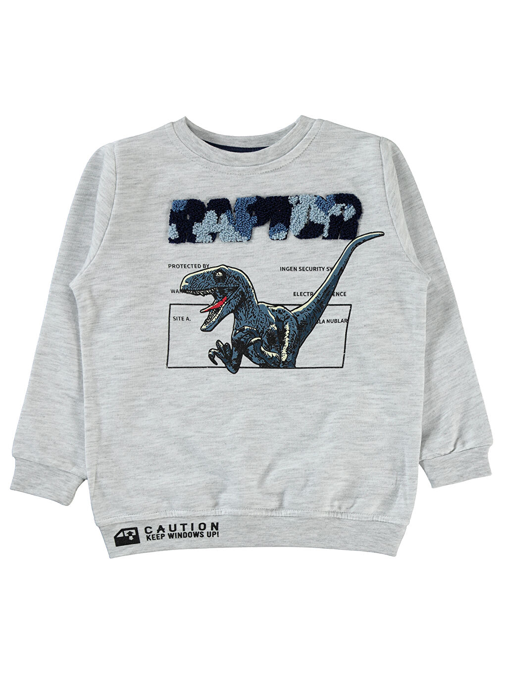 Beyaz Erkek Çocuk Sweatshirt 2-5 Yaş Kar melanj