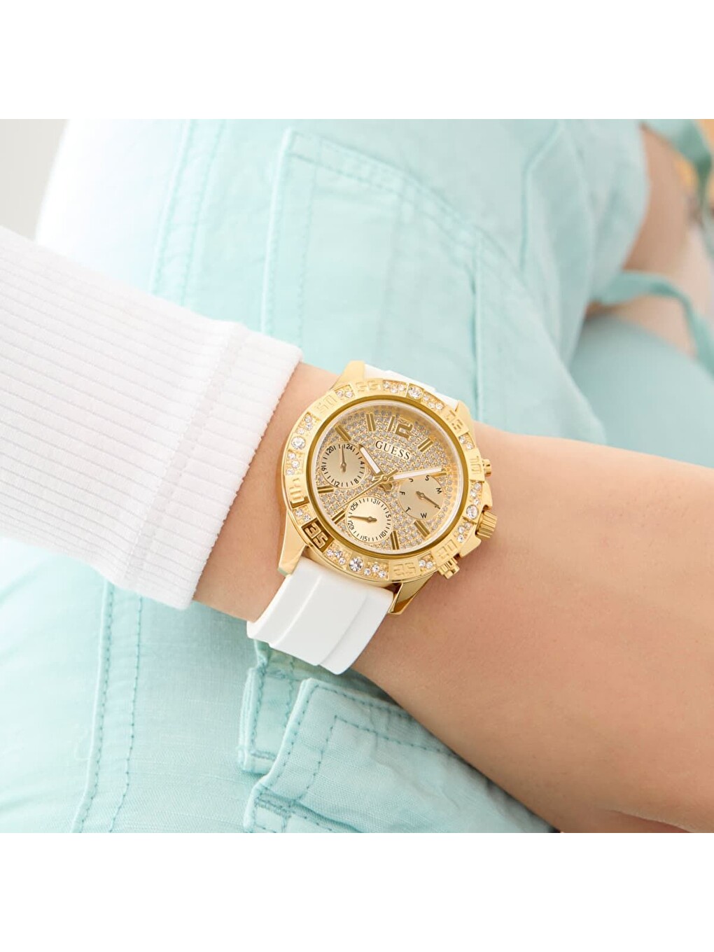 Beyaz GUGW0772L3 Kadın Kol Saati-6