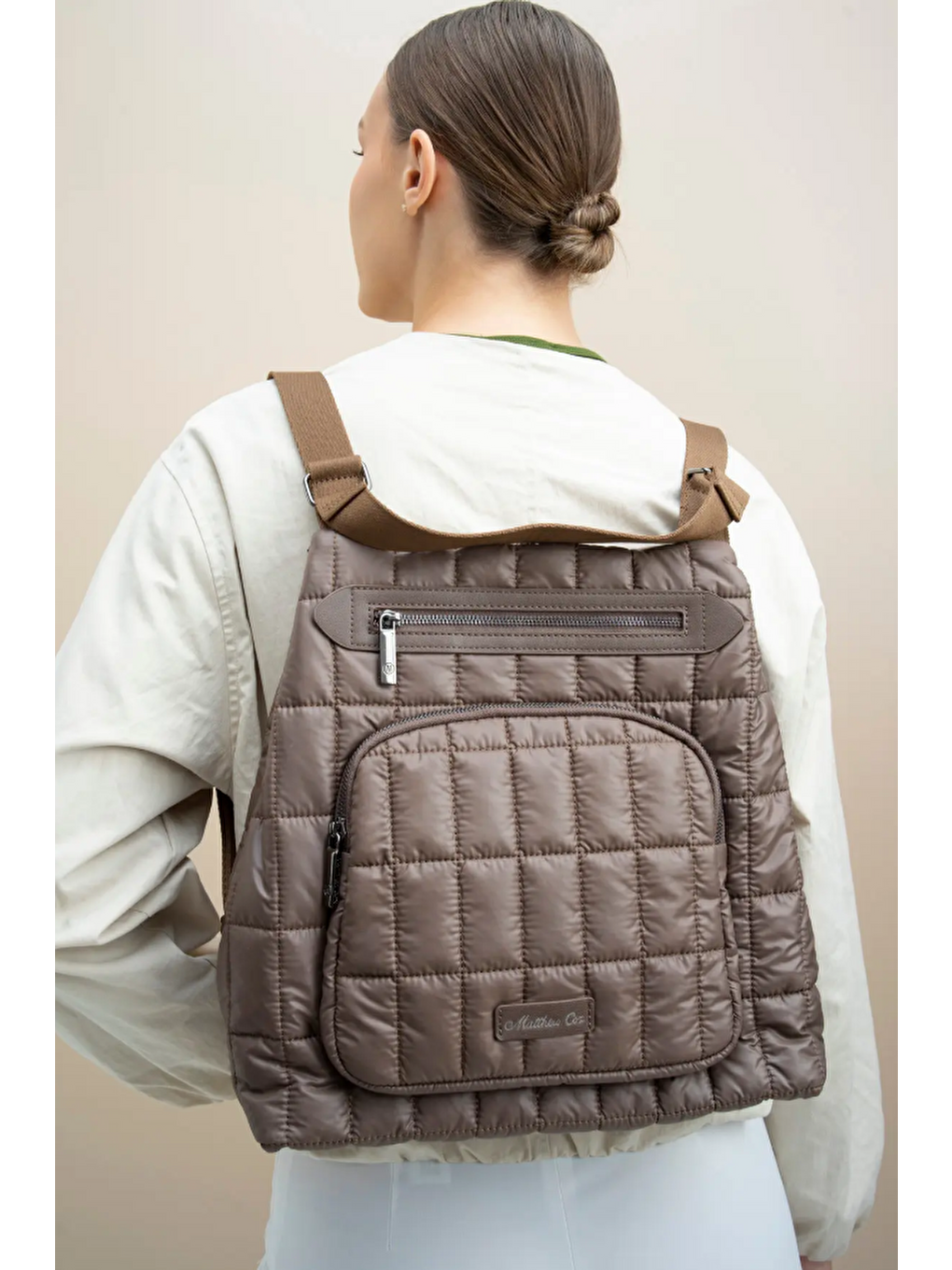 Kahverengi Kapitone Kadın El Sırt Çantası BYN2318-1