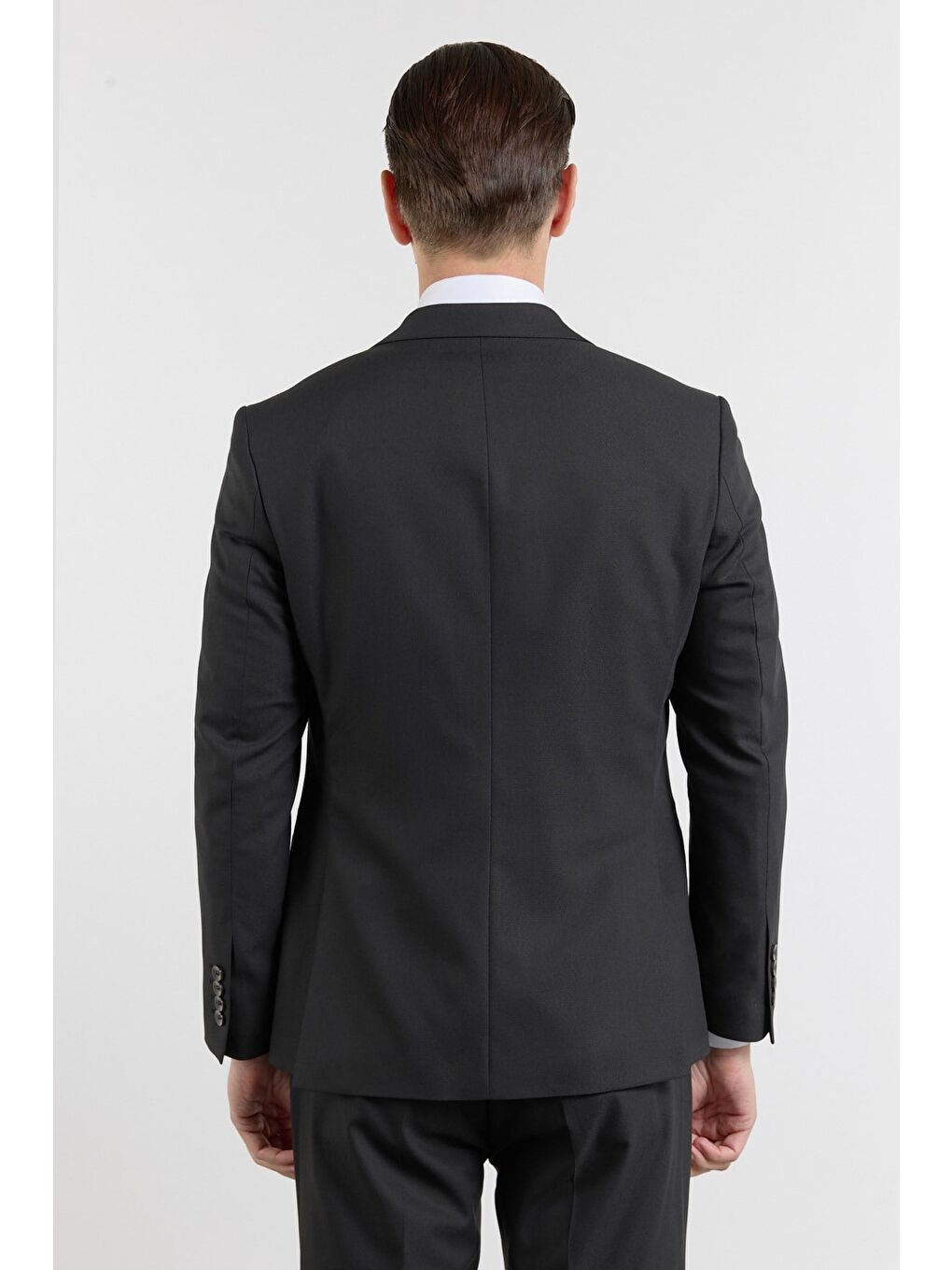 Siyah Kılıç Yaka Kendinden Desenli 6 Drop Slim Fit Esnek Takım Elbise 1001260158-4