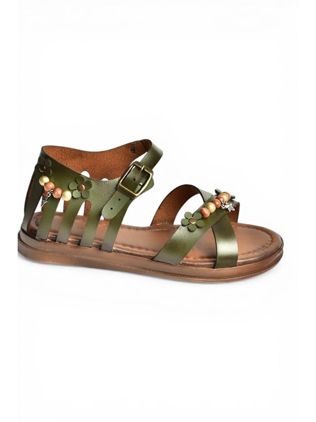 Yeşil Kadın Sandalet Y390360203