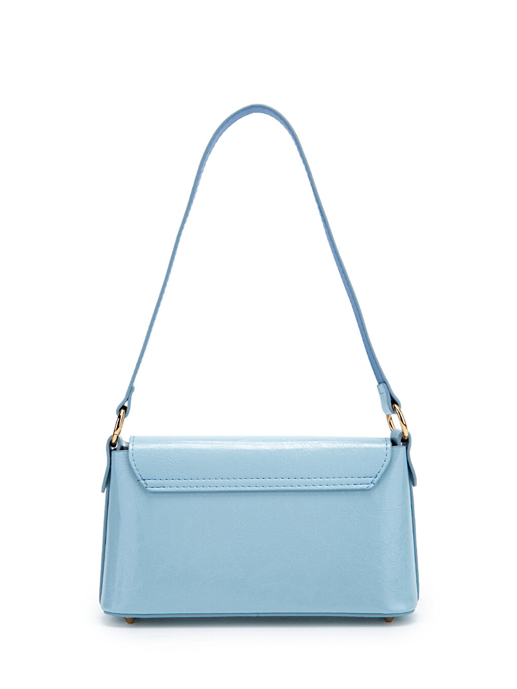 Kapaklı Baget Lara Kadın El Ve Omuz Çanta Mavi-2