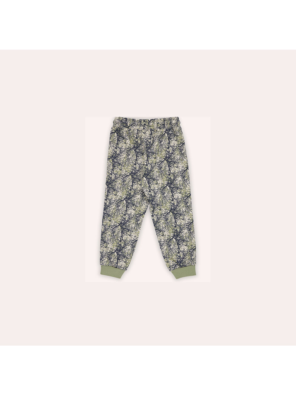 Erkek Çocuk Baskılı Eşofman Alt Bej-5