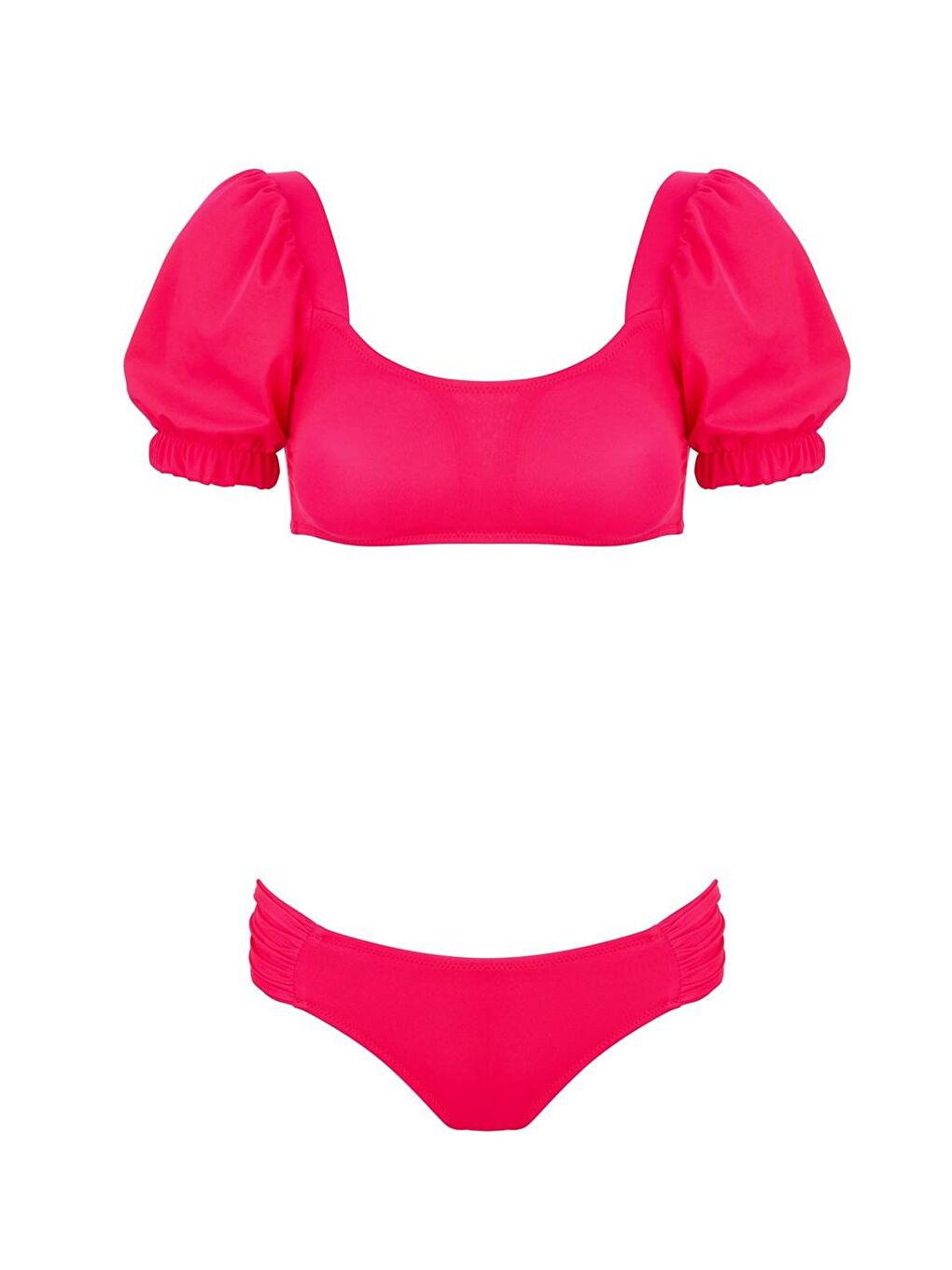 SAILOR moda Pembe Kolu Volanlı Bikini Takım