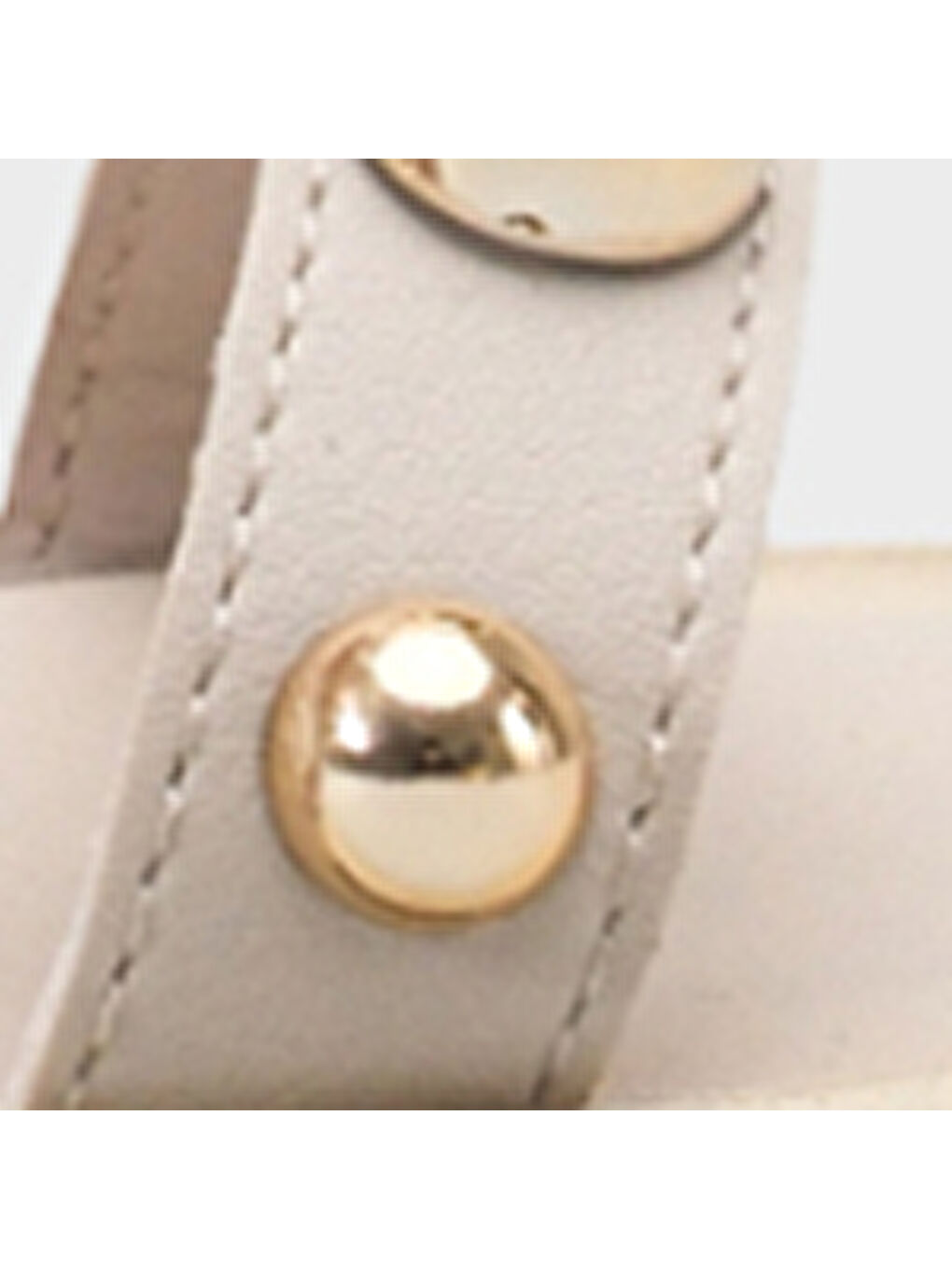 Bej Nollie Yuvarlak Burunlu Metal Aksesuarlı Kadın Terlik-6