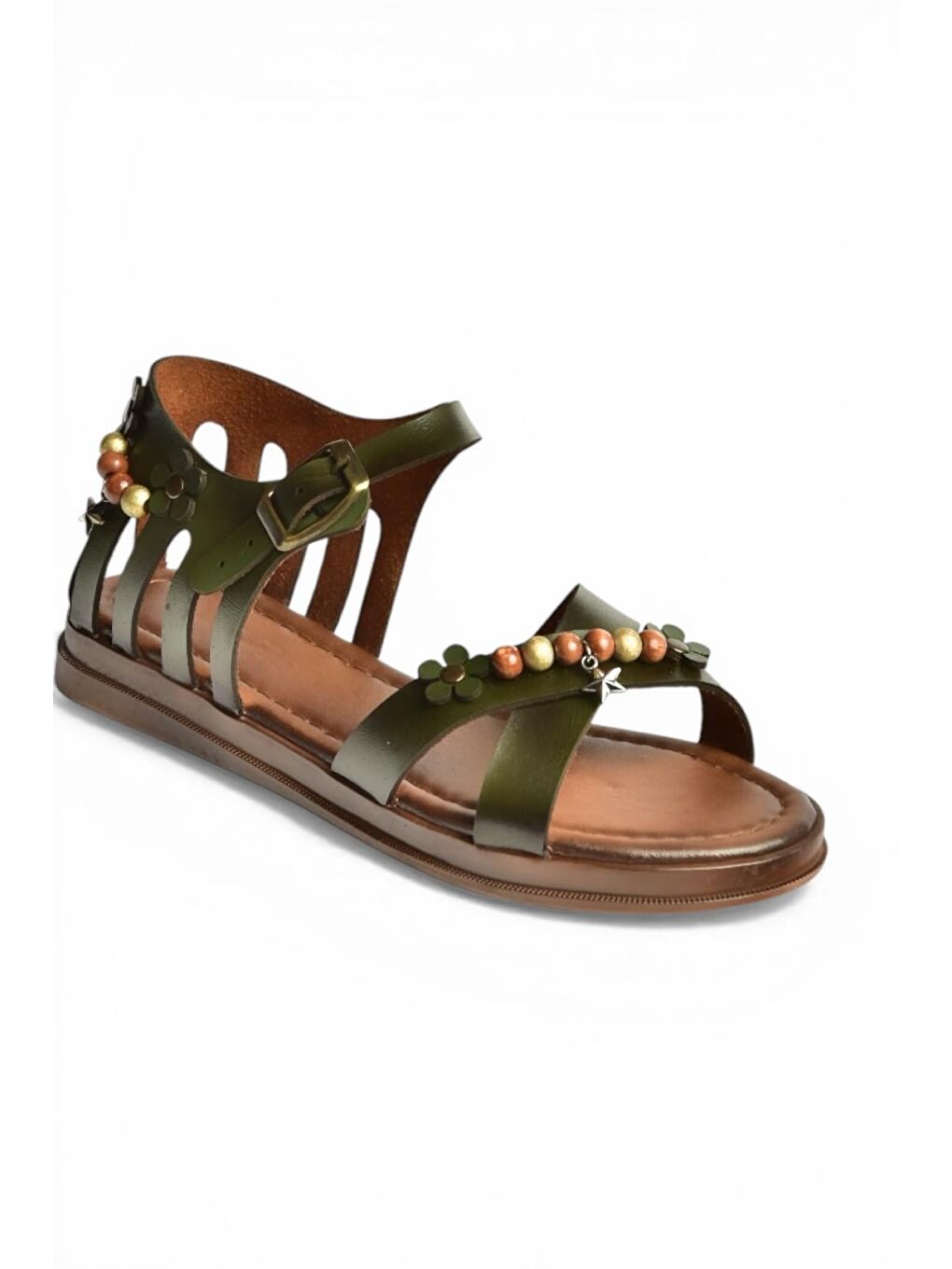 Yeşil Kadın Sandalet Y390360203-5