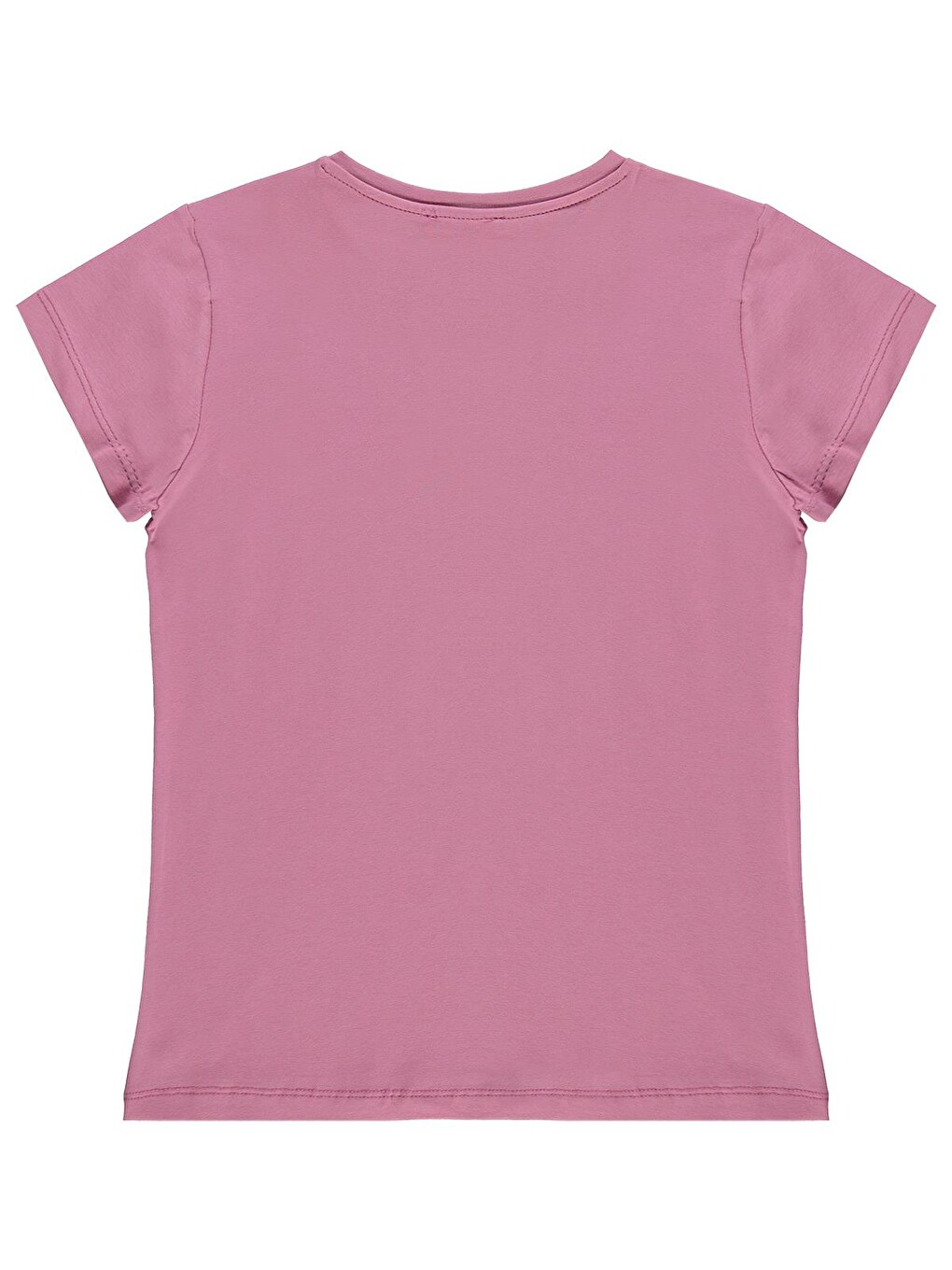Girls Basic 10-13 Yaş Tişört - Pembe-1