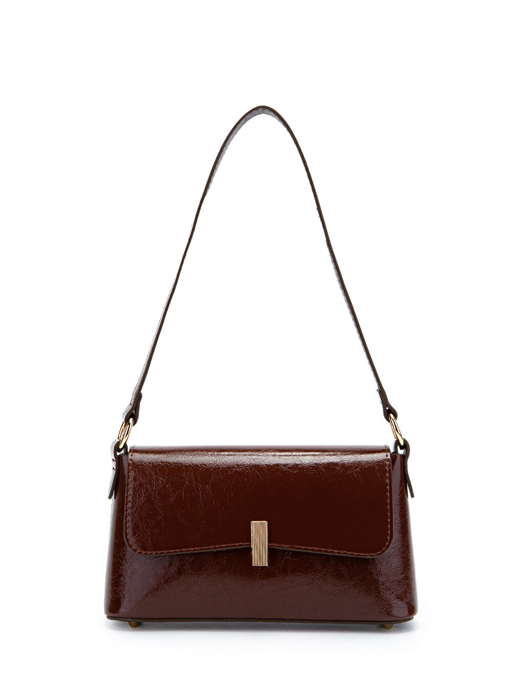 Kapaklı Baget Lara Kadın El Ve Omuz Çanta Kahverengi