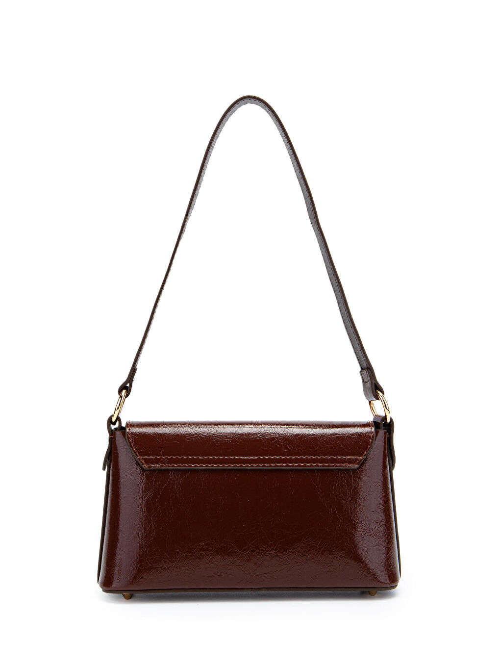 Kapaklı Baget Lara Kadın El Ve Omuz Çanta Kahverengi-2