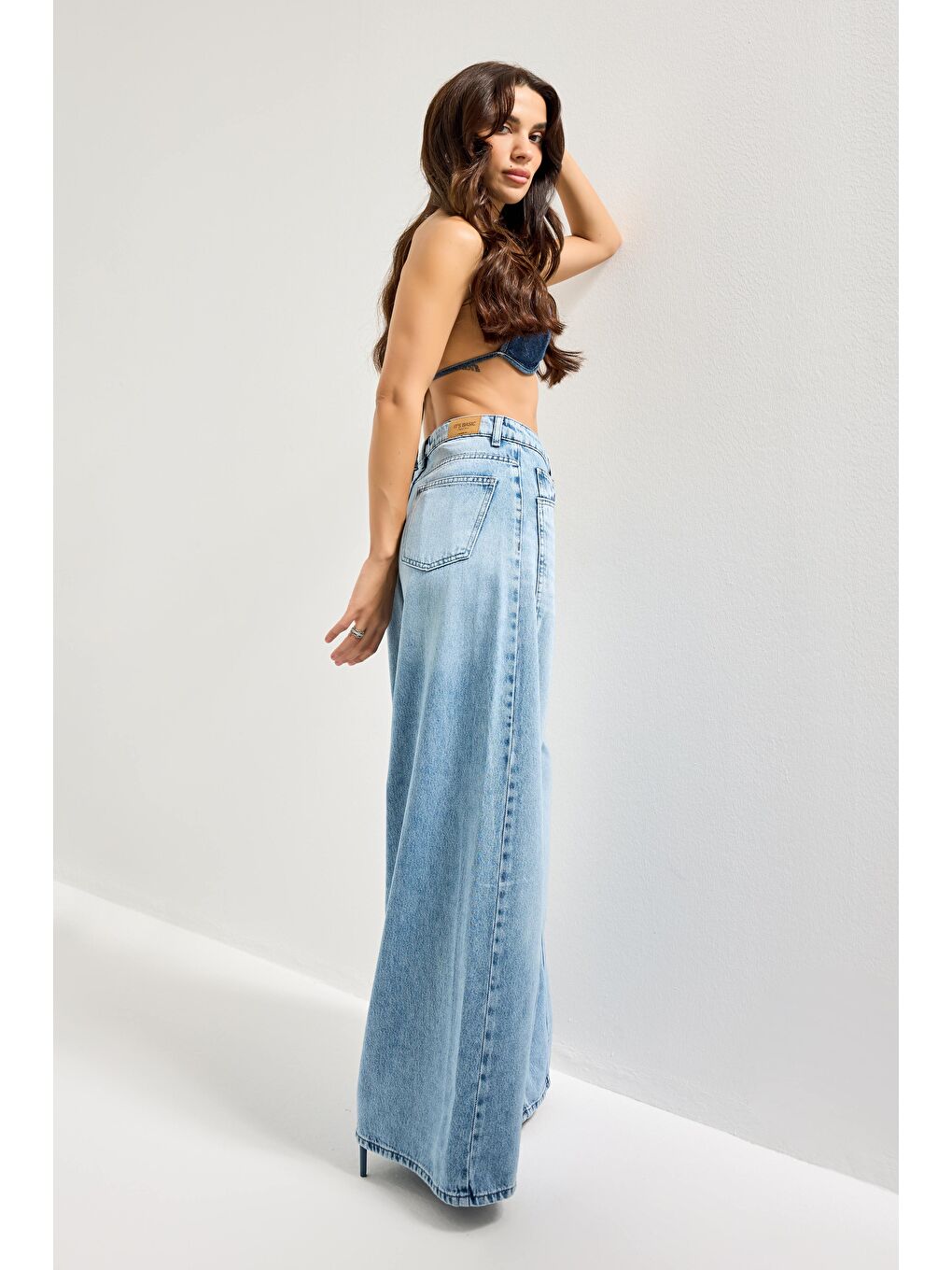 Mavi Kadın Ice Jean Rengi 4s6-27 Palazzo Fit Viskon Kumaş Denim Jean-2