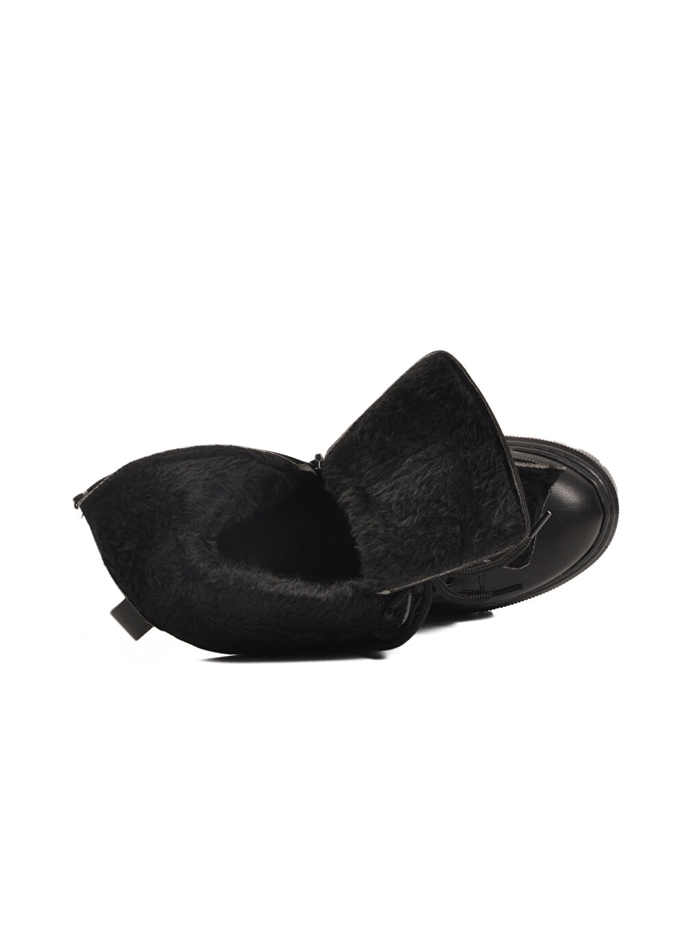 Siyah İçi Kürklü Bağcıklı Fermuarlı Kız Çocuk Bot 2005 F-3