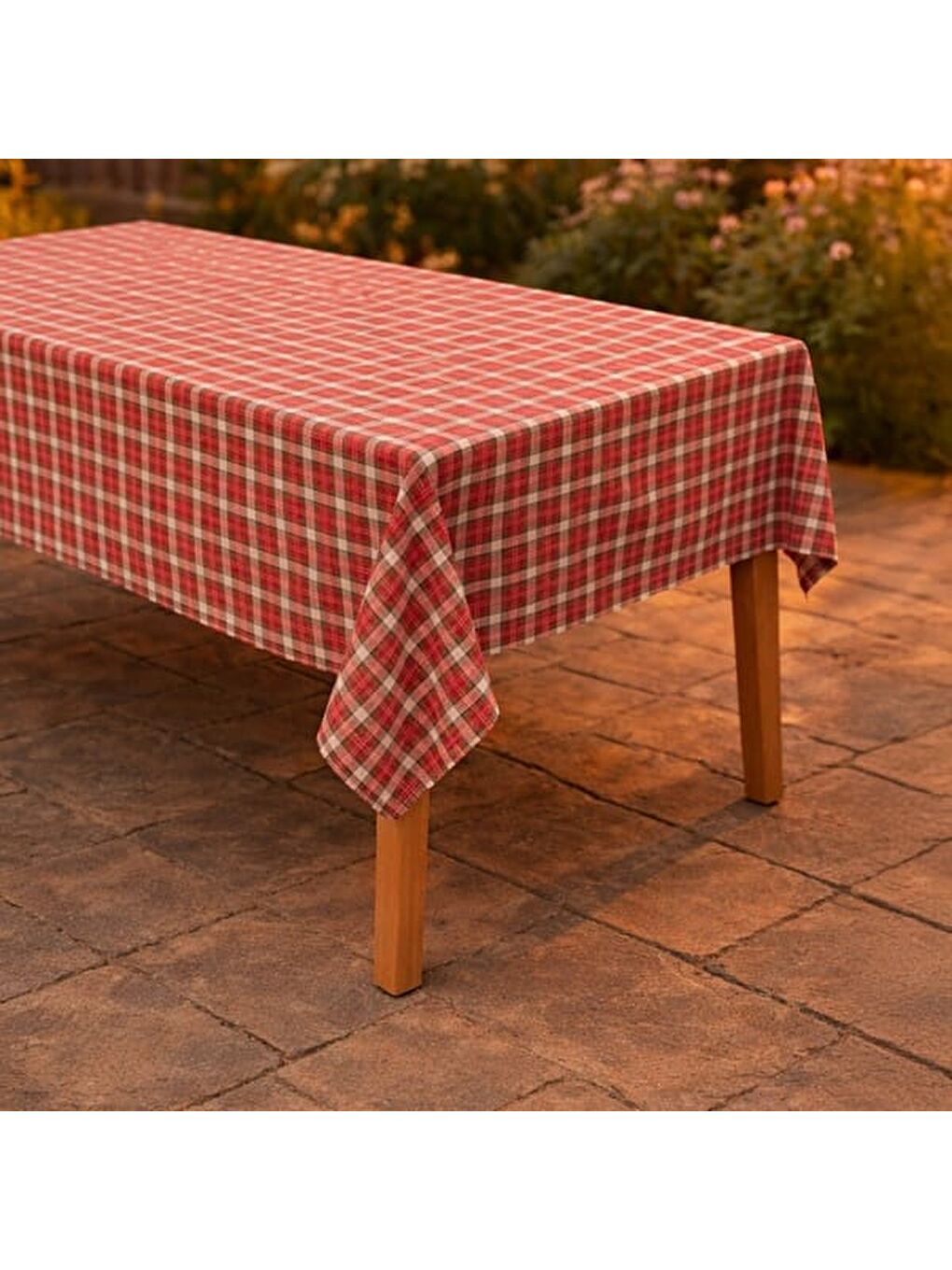 Karışık Soft Ekose Masa Örtüsü - Renkli - 160x160 cm