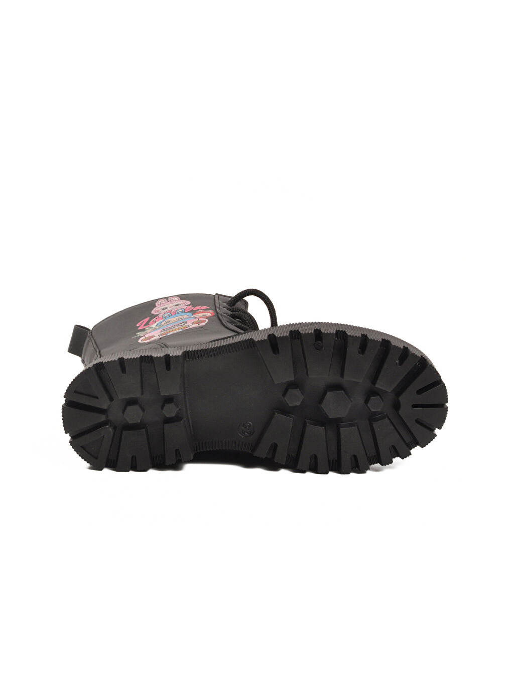 Siyah İçi Kürklü Bağcıklı Fermuarlı Kız Çocuk Bot 2005 F-4